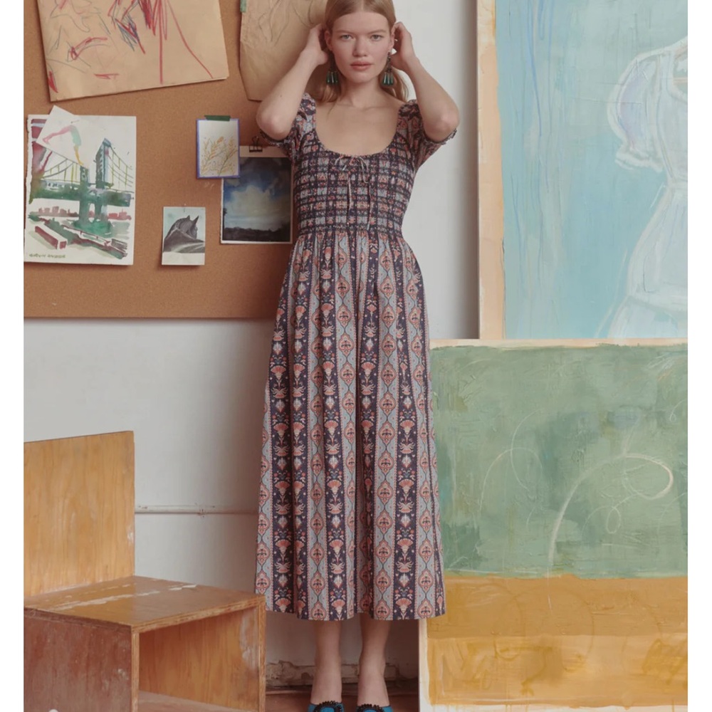 Hill House Madeline in Navy Emma Stripe